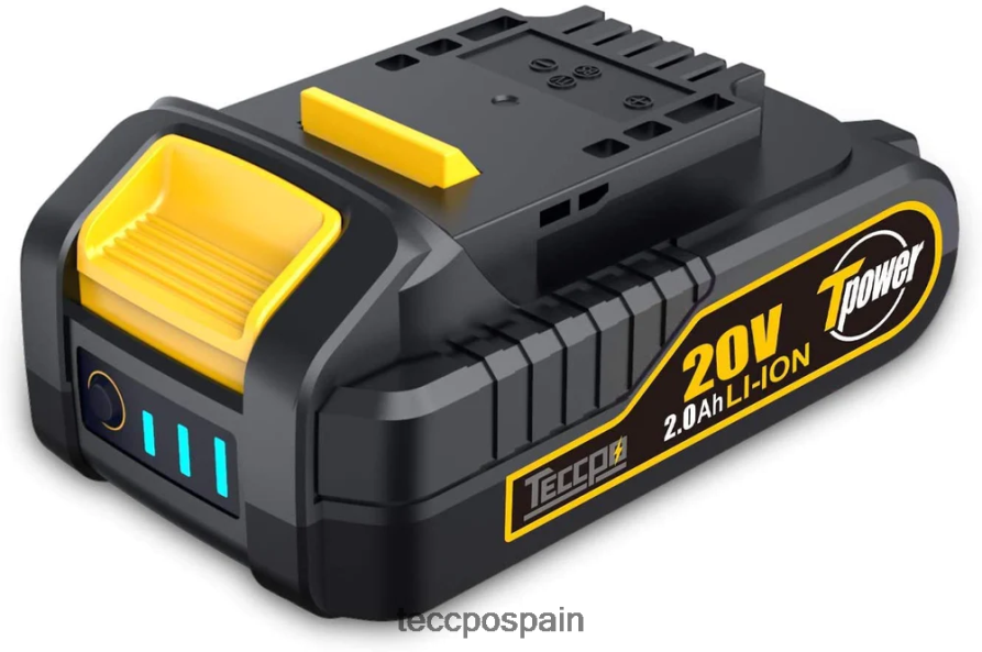 20642D66 TECCPO Batería recargable de iones de litio de 20/18v máx. 2.0ah para todas las herramientas eléctricas inalámbricas de 20/18v - zpk18hs2000 accesorios