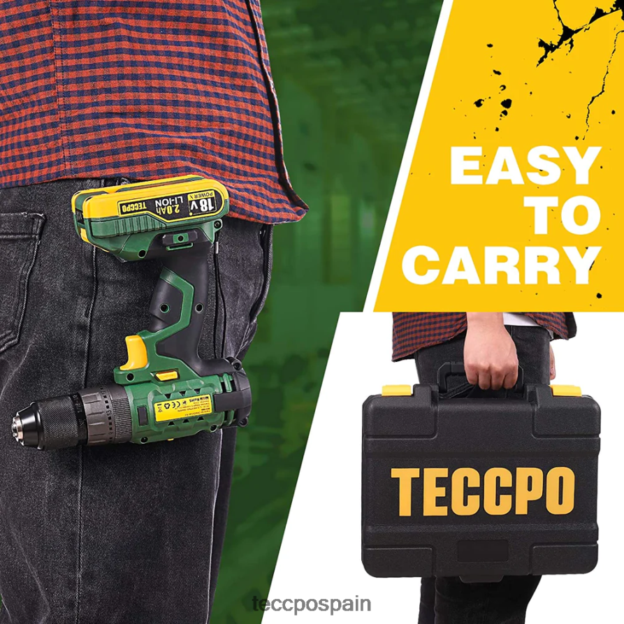 20642D66 TECCPO Batería recargable de iones de litio de 20/18v máx. 2.0ah para todas las herramientas eléctricas inalámbricas de 20/18v - zpk18hs2000 accesorios