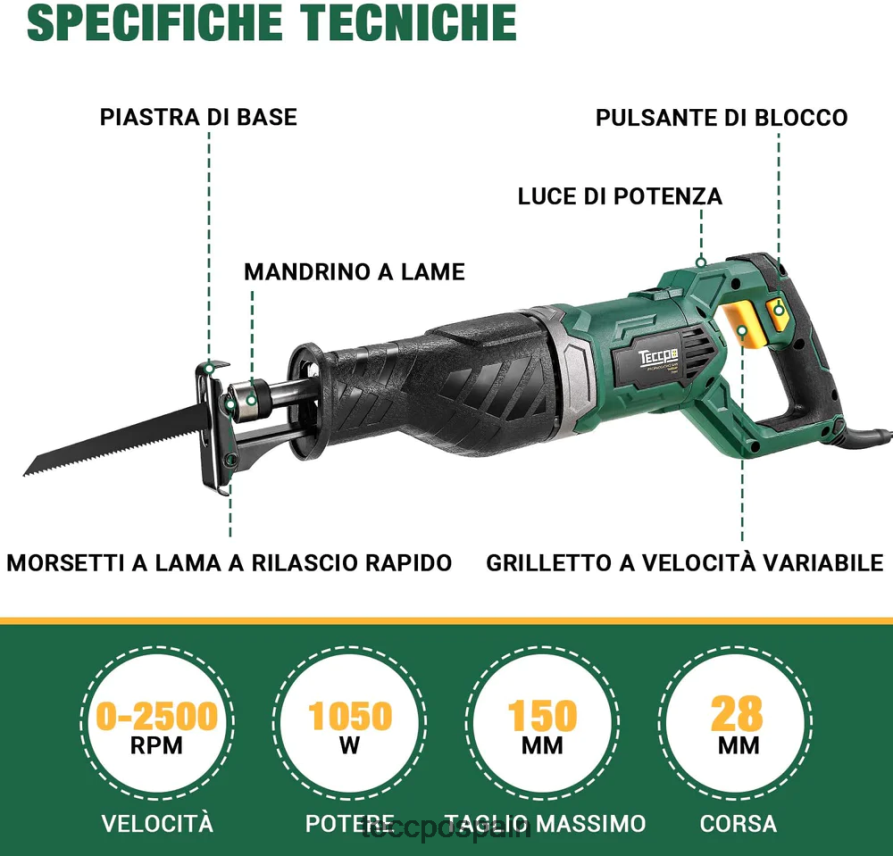 20642D28 TECCPO sierra alternativa universal y profesional carpintería