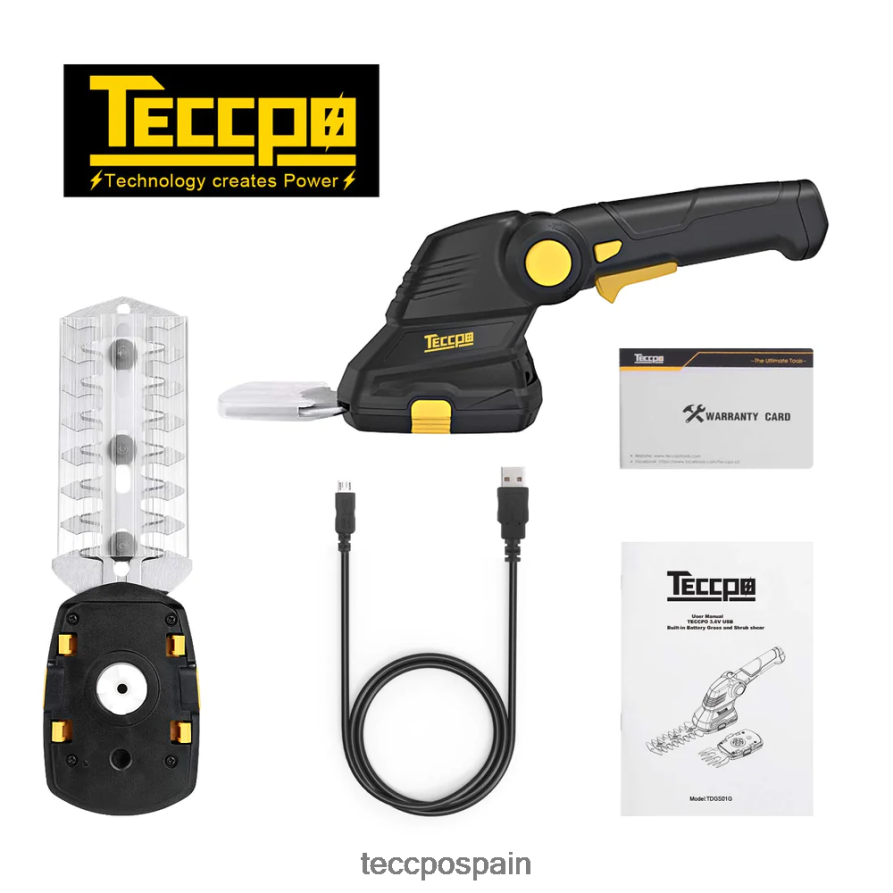 20642D60 TECCPO cizalla de césped inalámbrica cuidado del jardín