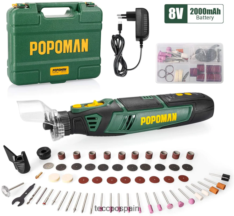 20642D45 TECCPO kit de herramientas rotativas inalámbricas popoman herramientas rotativas