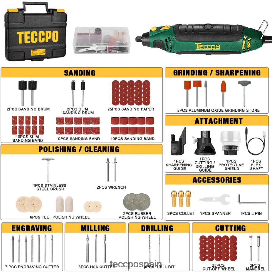 20642D48 TECCPO kit de herramientas rotativas herramientas rotativas