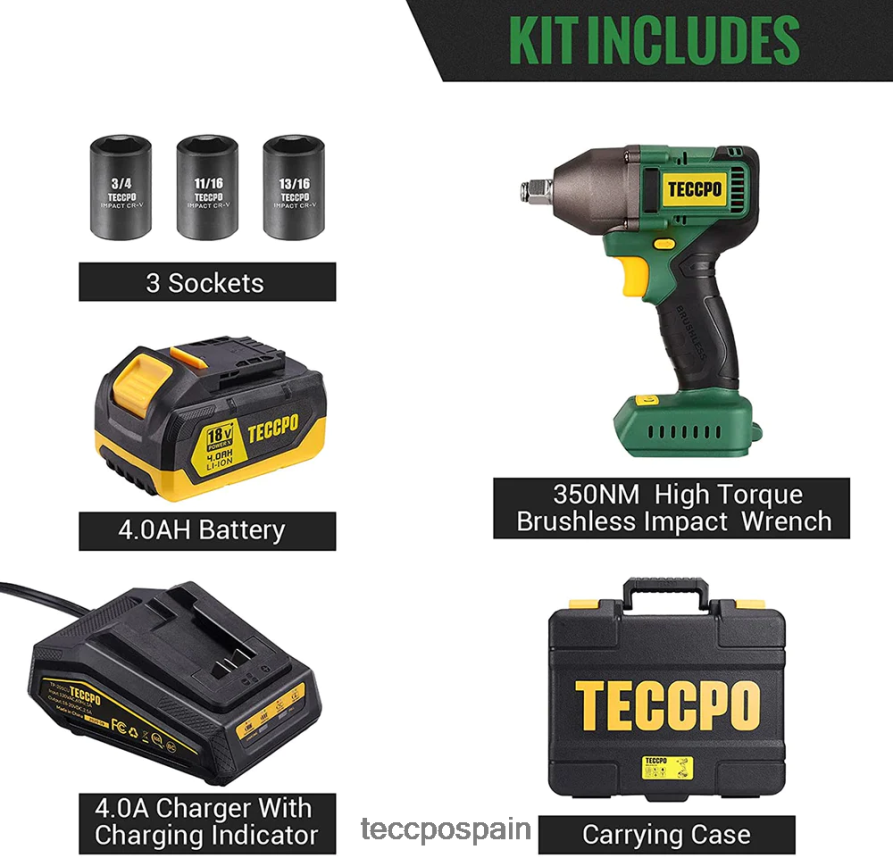 20642D13 TECCPO llave de impacto taladros y conductores